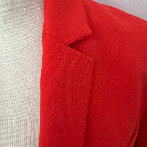 🌅 NWT French Connection Boyfriend Jacket, Adisa Sundae Oversized Blazer Red - Picture 6 of 12